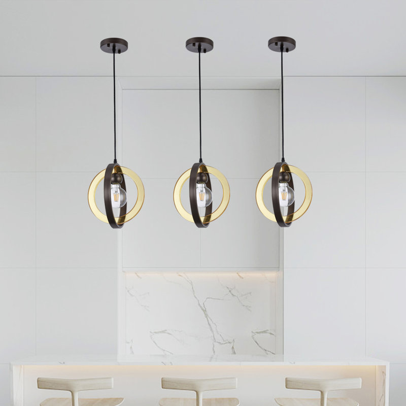 1-Light Matte Antique Bronze Chandelier