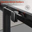 110mm W x 190mm H Hinged Framed Walk In Glass Screens with Glass