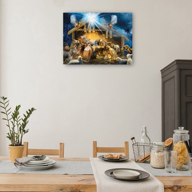 "Nativité 2" par Studio Arts, reproduction d'art sur toile, H 27 po x l 36 po x P 1,5 po, Toile tendue
