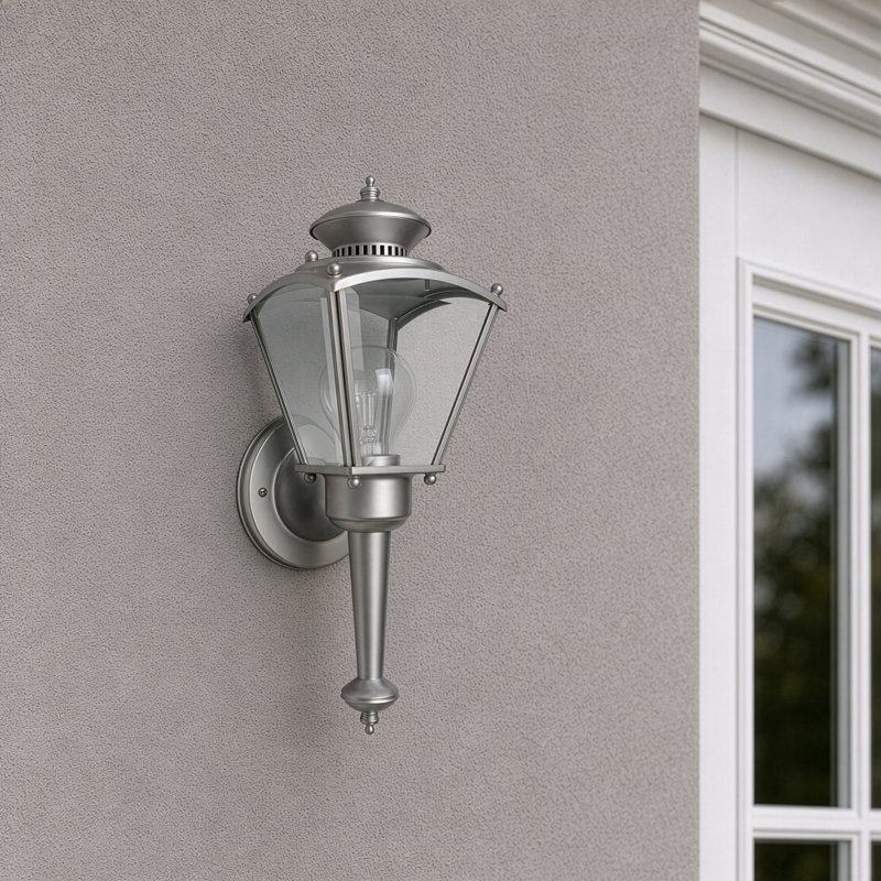 Lanterne murale d'extérieur 1 lumière Aaqil Silver