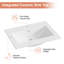 Ensemble de meuble-lavabo mural simple 24 po avec lavabo, robinet en alliage de zinc et tiroirs à fermeture en douceur Ciarra Makowski-1599634889