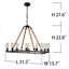 Basey 10-Light Matte Black Kitchen Island Pendant