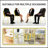4-Pack Modern Striped Color Block Chairs with Sturdy Metal Legs for Indoor/Outdoor Use
