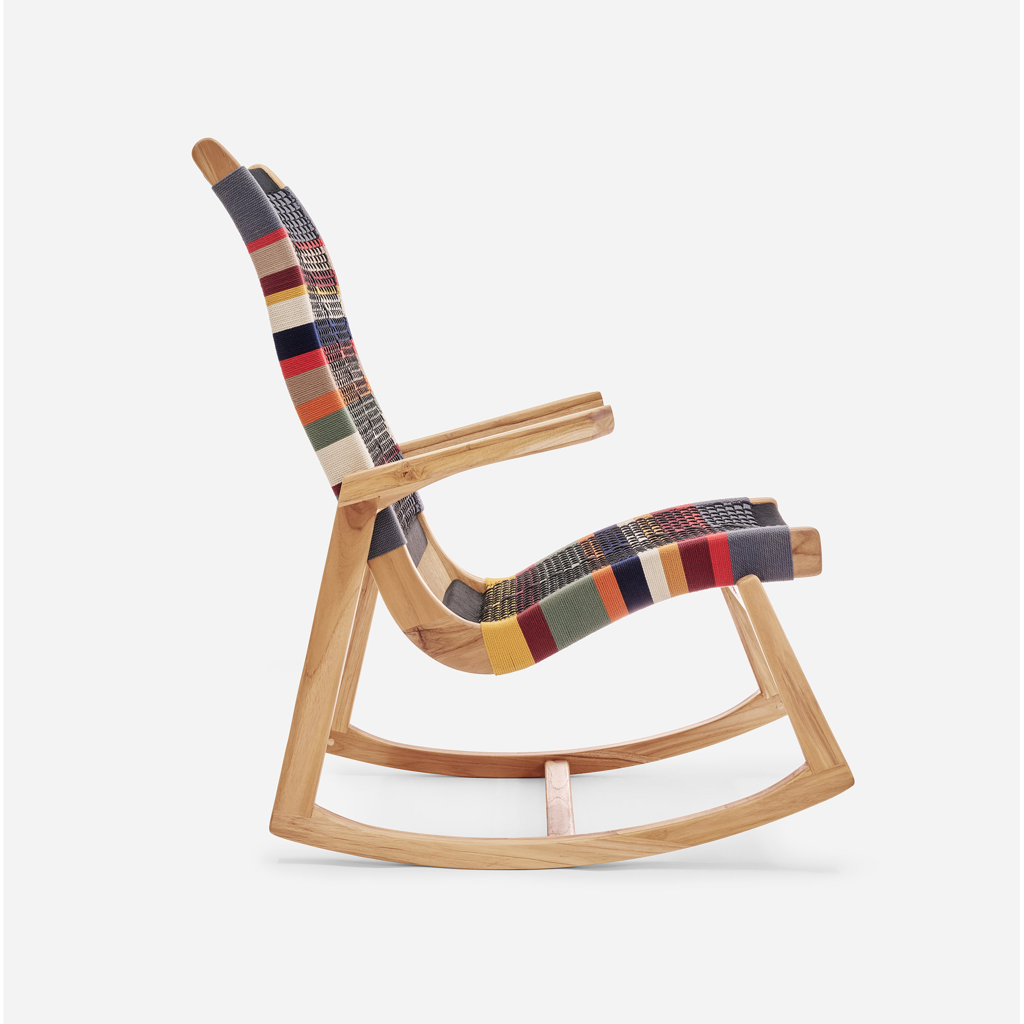 Amador Rocking Chair, Natural, San Geronimo Pattern