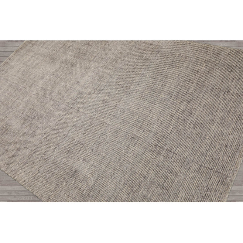 Tapis oriental en laine noué à la main taupe 5 x 8 po LoomBloom