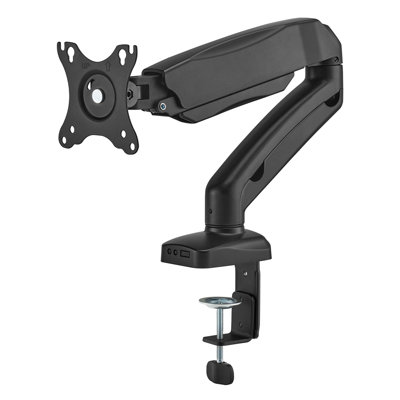 Support pour moniteur ACGAM à ressorts mécaniques simples avec pince en C / œillets 17-32 pouces, inclinaison de -45 ° à + 90 °, compatible avec écran plat et incurvé rotatif à 180 °, gestion des câbles cachés-MAS-1S