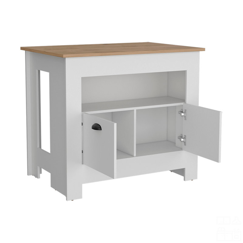 Kitchen Island Geneva, White