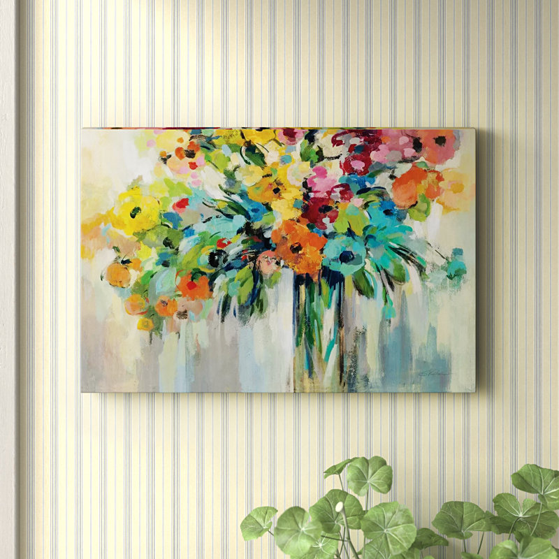 Nuage de fleurs par Silvia Vassileva - impression, Pas de tapis, H 40 po x l 60 po x P 1,5 po