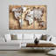 Carte du monde en bois sculpté, carte du monde sur toile, ensemble de 3 pièces-92788811