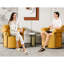 Fauteuil rotatif orange à 360 degrés avec revêtement doux et pieds en métal doré pour fauteuil de petite chambre pivotant décoratif-1567778117