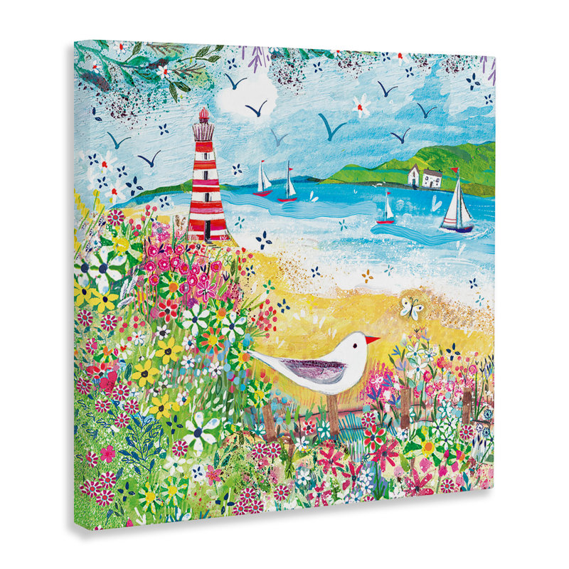 «Summer Whimsy Seaside Canvas» par Clare Tupper, H 24 po x l 24 po