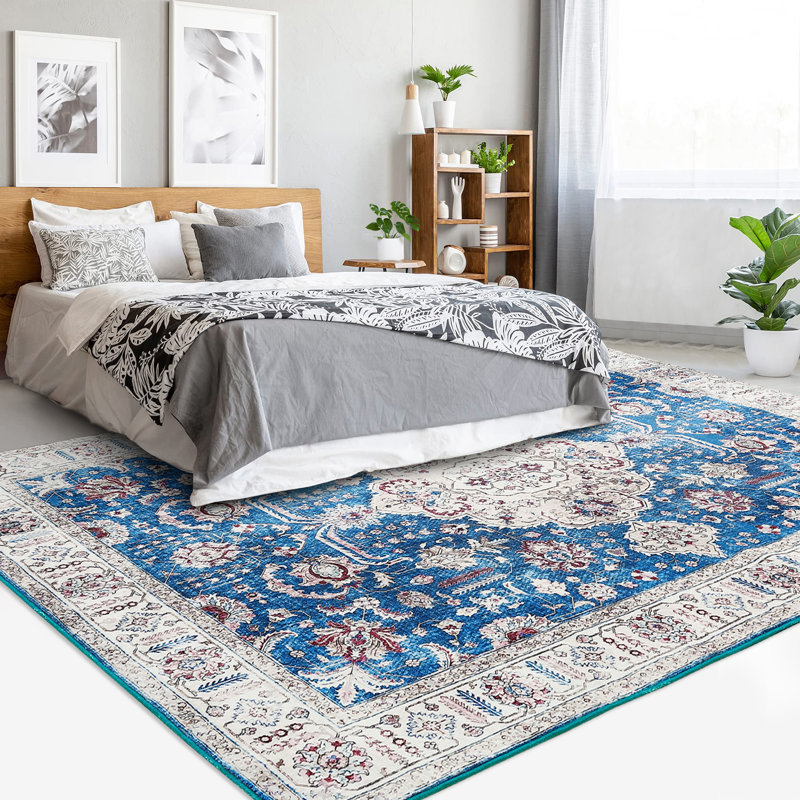 Tapis avec envers antidérapant Adelange, Rectangle 8 pi x 10 pi