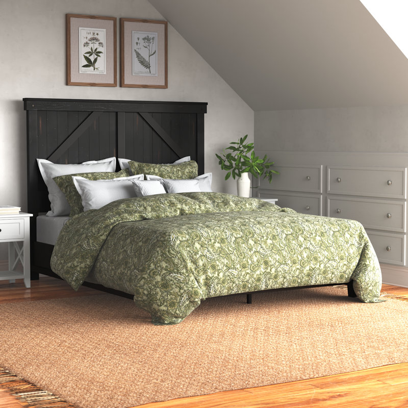 Baguenaudier Panel Bed, Queen, Black