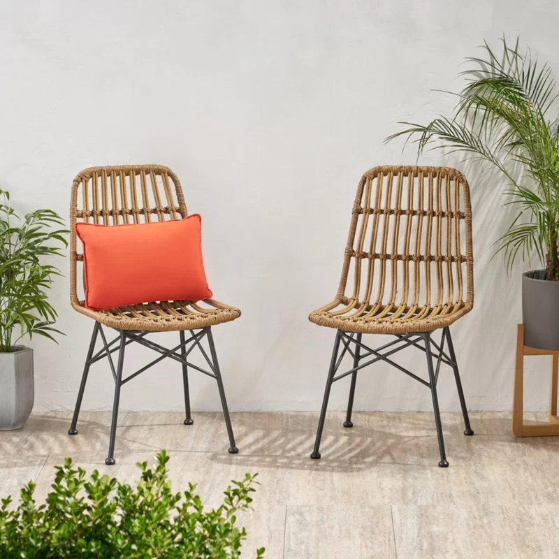 Chaise d'appoint d'extérieur (ensemble de 2)