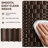 Foldable Room Divider, Mesh Privacy Screen (8 Panel, Coffee)