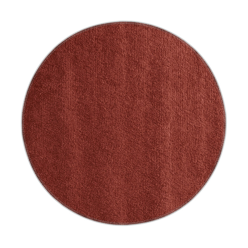 Tapis brun uni d'intérieur et d'extérieur, Rond 5 pi