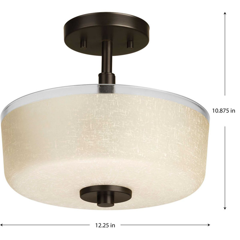 Nash Glass Semi Flush Mount