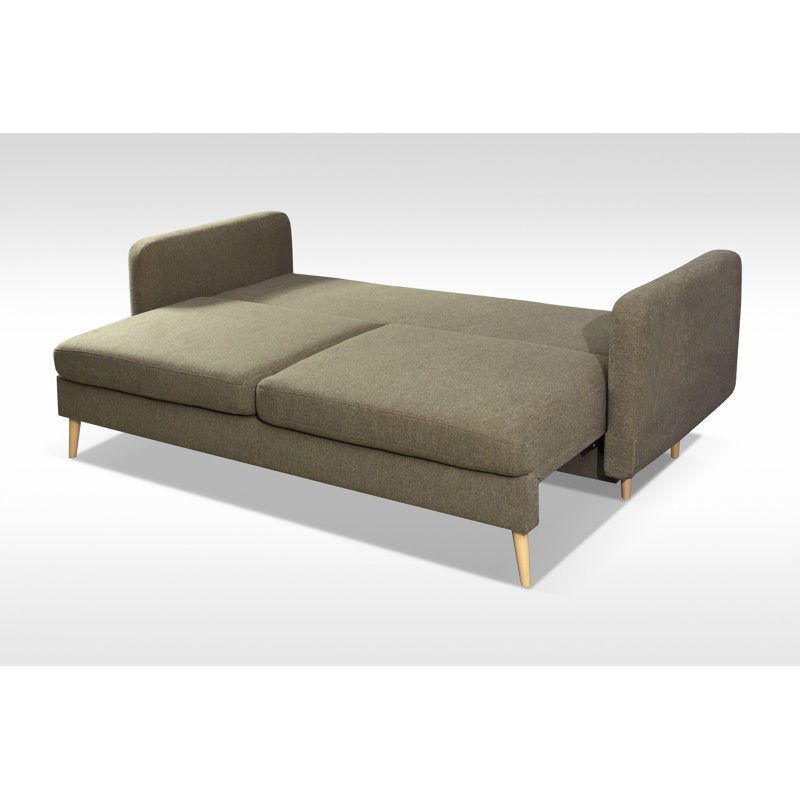 Yarbro 90'' Upholstered Convertible Sofa, Grayish Green