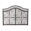 Accessoire de foyer en fer avec 2 portes d'accès, pare-feu contemporain H 32,54 po x l 43,25 po, fer, fabriqué à la main, l, motif ornemental