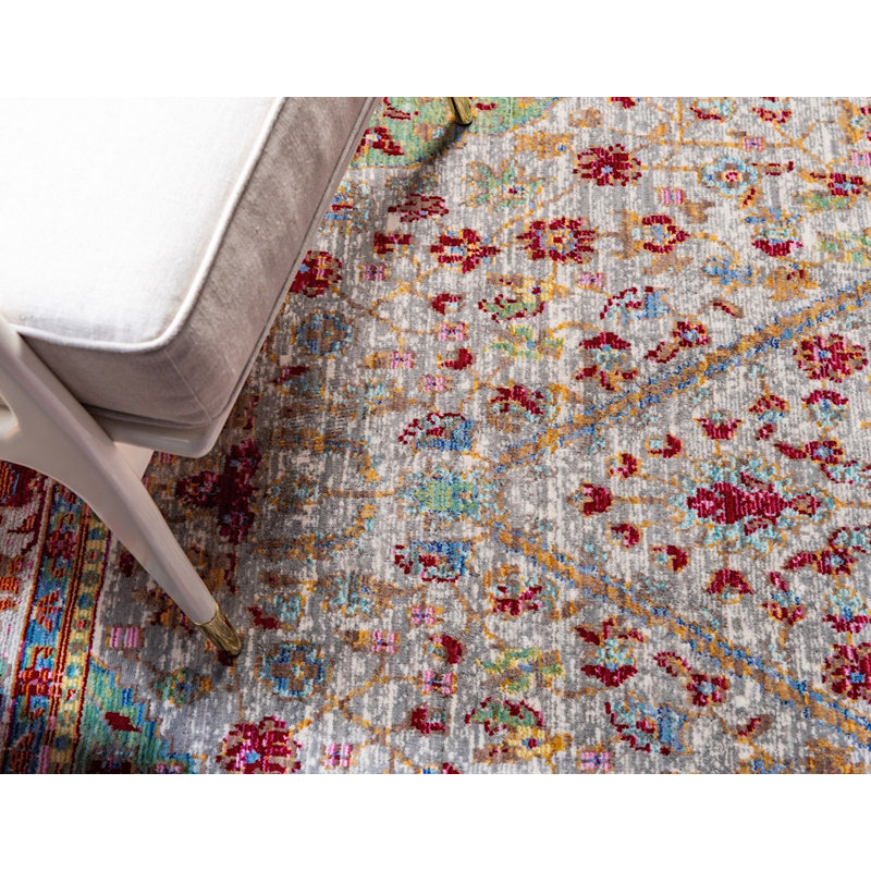 Tapis rose / beige Donminique, Rectangle 6 pi x 9 pi