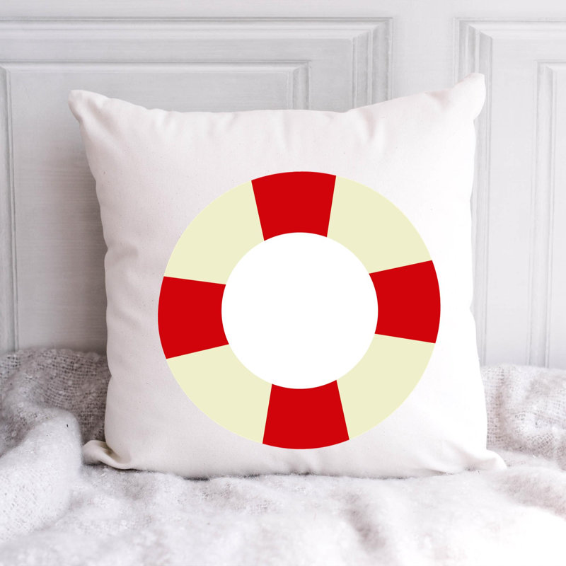 Nautical Sea Life_252 - Coussin décoratif avec coussin décoratif, H 18 po x l 18 po
