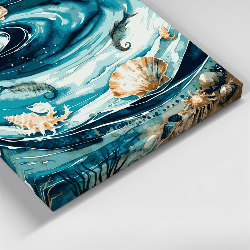 Art mural sur toile beige, H 11 po x l 14 po