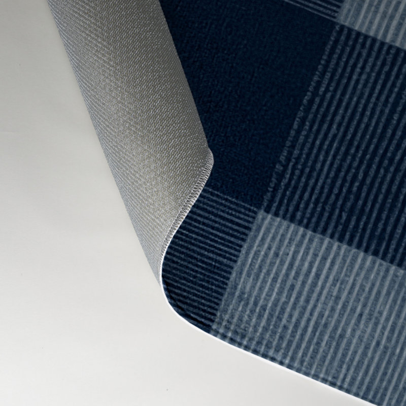 Tapis d'intérieur et d'extérieur à carreaux bleu, Rectangle 9 pi x 12 pi