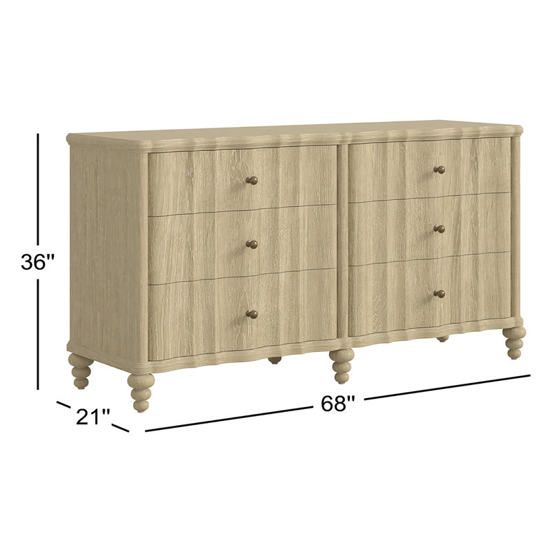 Haven 6 - Drawer Dresser, Beige