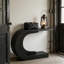 Élégante table de couloir, console, table d'appoint en forme de C