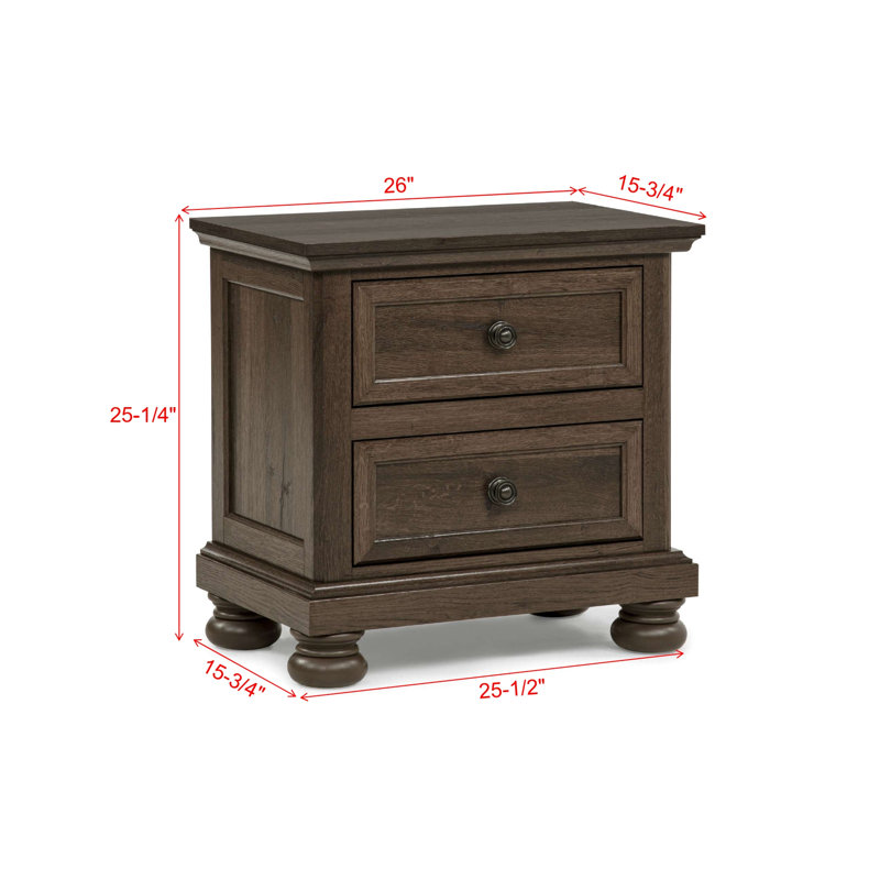 Ensemble de chambre à coucher moderne avec lit plateforme et rangement brun, 4 pièces, Grand lit
