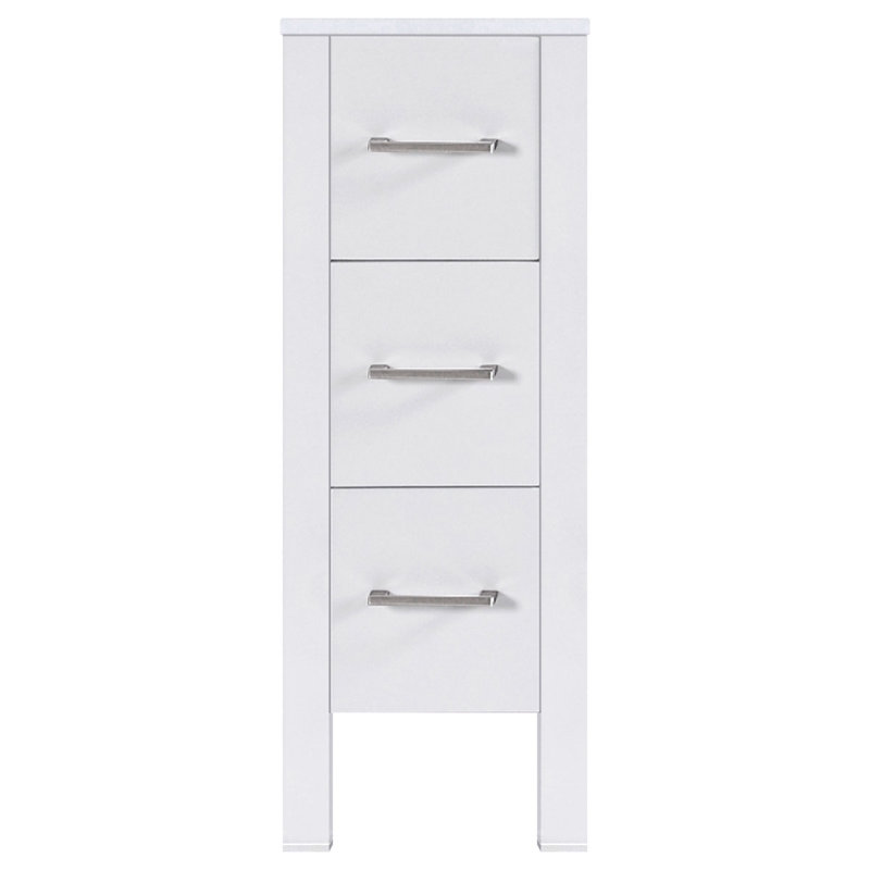 Single Double Bathroom Vanity Base, White