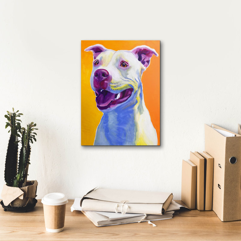 «Pit Bull - Honey» par Dawg Painter, H 16 po x l 12 po x P 0,75 po