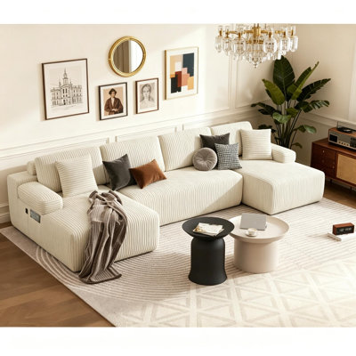 4 Seater Corduroy Sofa