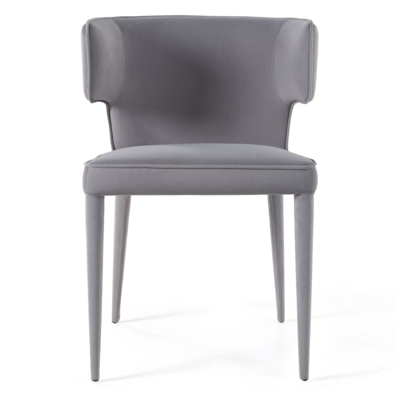 Oradell 20'' H Velvet Upholstered Side Chair, Gray