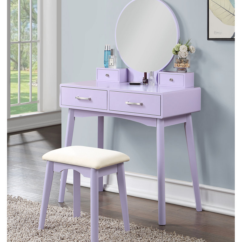 Ensemble de coiffeuse et tabouret Liannon