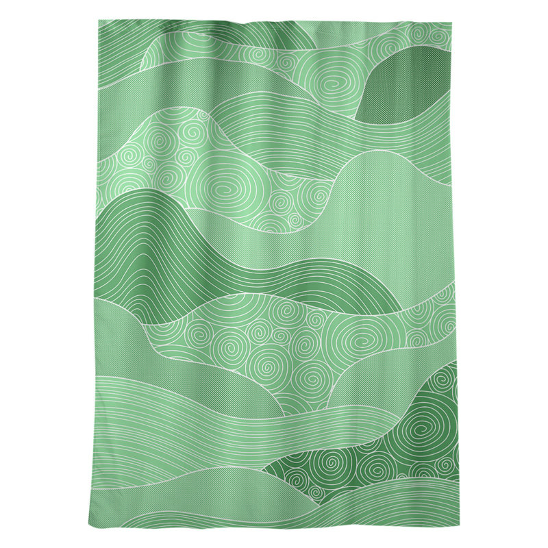 Avicia Room Darkening Curtain Single Panel, Green