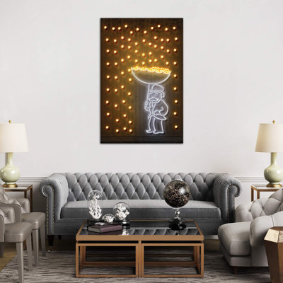 Money Rain - Wrapped Canvas Print