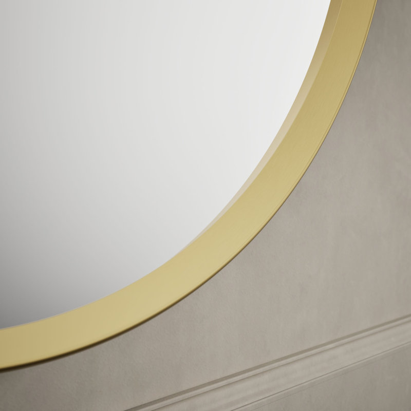 Verdera Capsule Framed Medicine Cabinet, Moderne Brushed Gold, 40" H x 20" W x 5.55" D
