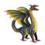 Statue de jardin dragon en métal 30 po avec peinture tridimensionnelle détaillée et résistante aux intempéries-125783712