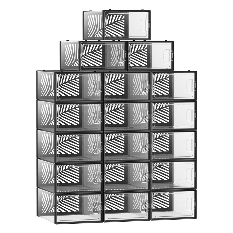 1 Stackable Shoe Storage Box, Black