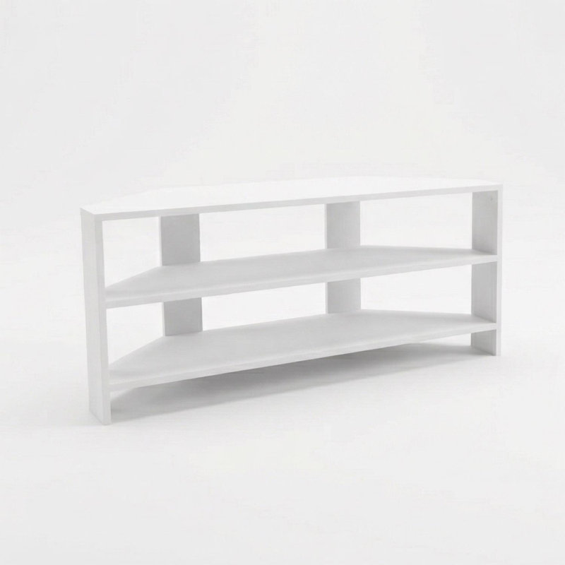 Unfinished Corner TV Stand for TVs up to 32", White