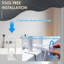 Barre de sécurité réglable pour barre de douche, acier inoxydable, blanc