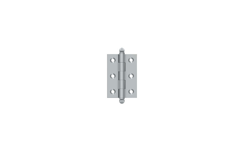 10'' x 10'' Solid Brass Traditional Hinge, Polished Chrome, 2" H x 1.5" W