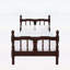 Structure de lit plateforme simple en bois, conception classique en bois avec tête et pied de lit à broche, aucun sommier requis, assemblage facile, finition noyer foncé