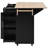 Kitchen Island With Drop Leaf, Kitchen Storage Cart With 3 Tier Pull Out Cabinet Organizer, Internal Storage Rack, Rolling Kitchen Cart On Wheels With Towel Rack, 2 Drawers, For Kitchen, Black-1762454489