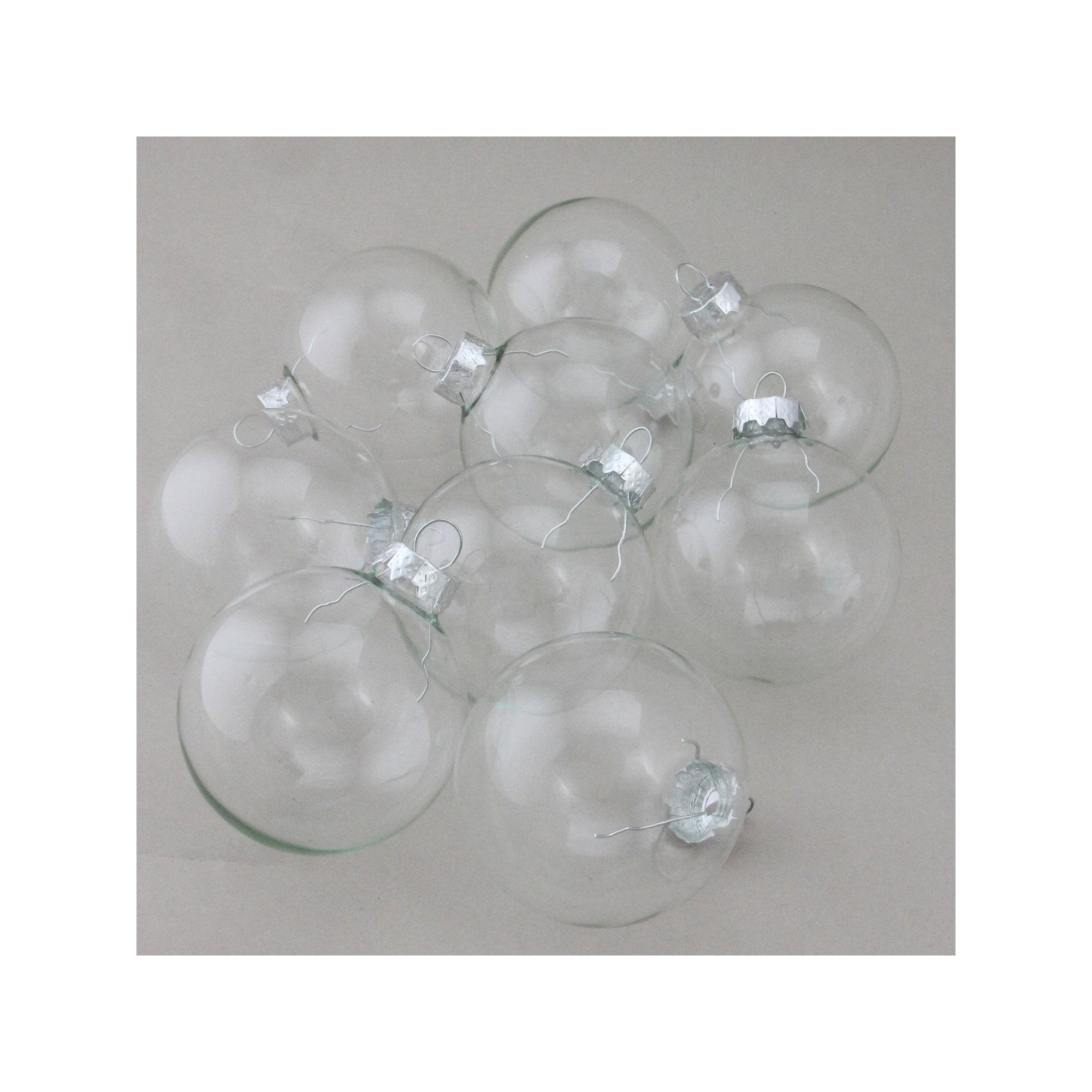 Glass Christmas Ball Ornament, Clear