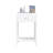 Modern Nightstand With Drawer And Open Shelf, Scalloped Edge Bedside Table