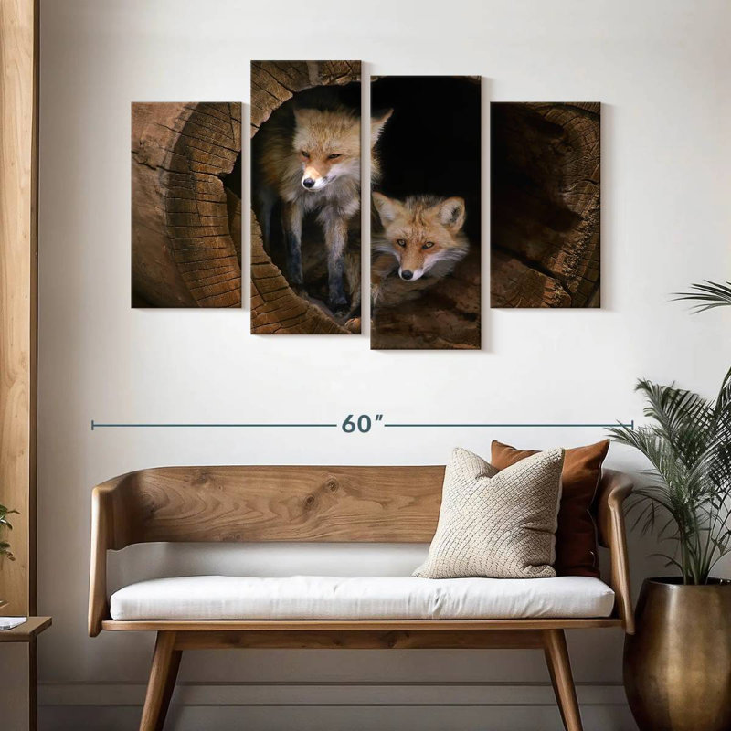 Brampt Kit Foxes, 32" H x 52" W