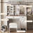 Makeup Vanity Desk Set With Sliding Mirror, Adjustable LED Light, Charging Socket, Multi Storage