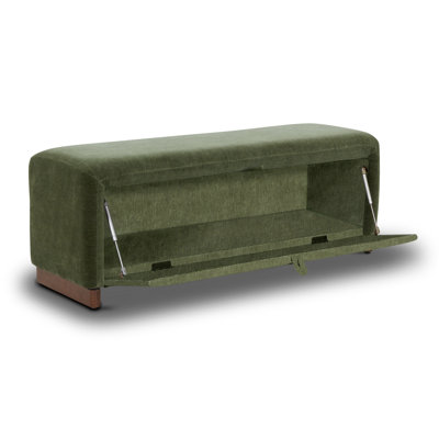Banc de rangement Elgin en vert Sagano